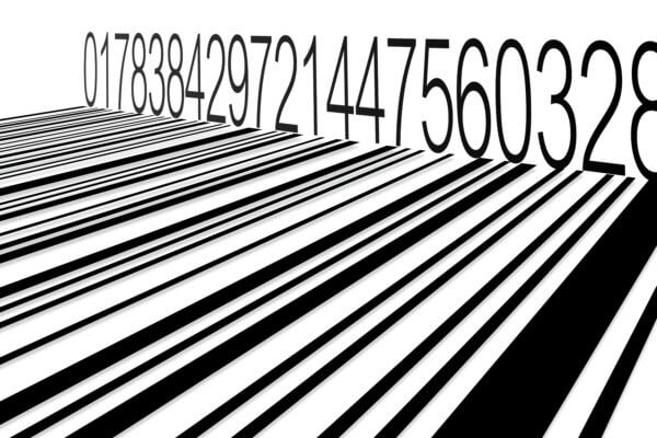 numbers forming a barcode
